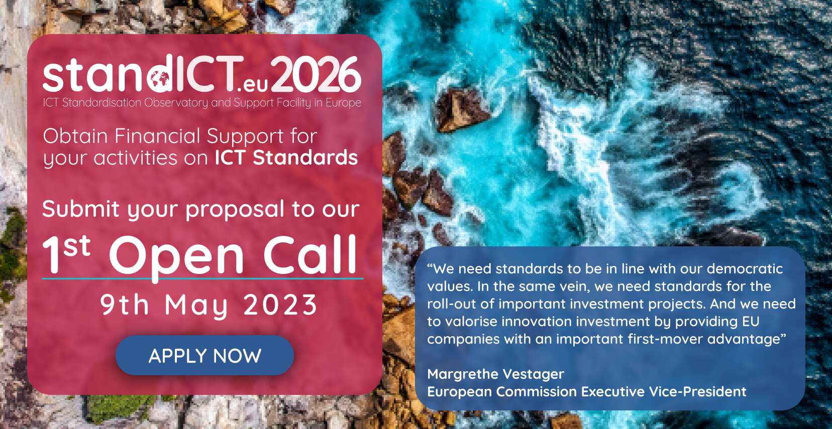 Our first of nine StandICT.eu 2026 Open Calls has just been published: Apply Now! 